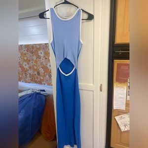 Light blue/Blue block color dress from Amazon.